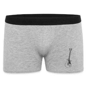 Guitar - Les Paul - Music - Retro - Men's Boxer Shorts - heather grey - Front