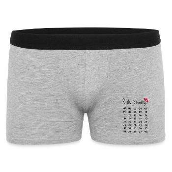 Funny pregnancy pregnant gift parents - Men's Boxer Shorts - heather grey - Front