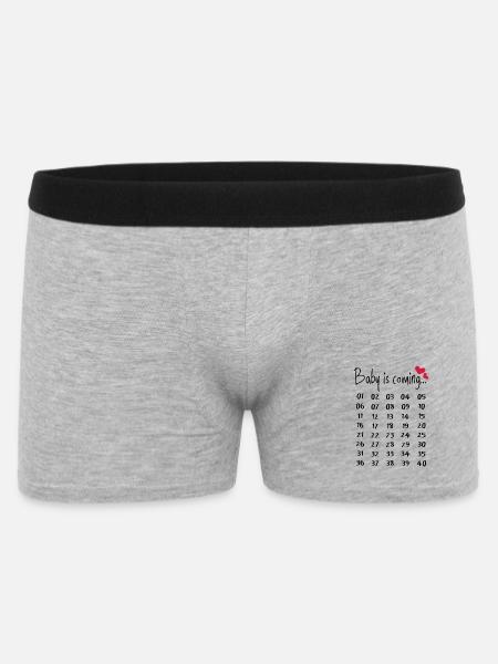 Sjov graviditet gravid gave forældre - Boxer Shorts til mænd - grå meleret