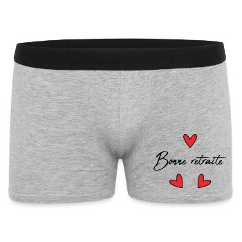 RETRAITE. RETRAITE. RETRAITEE. BONNE RETRAITE - Boxer Homme - gris chiné - Devant