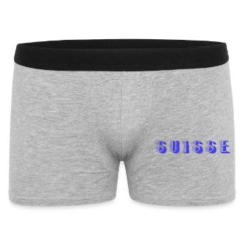 SUISSE. PAYS. GENEVE. SUISSE. HUMOUR. PAYS - Boxer Homme - gris chiné - Devant