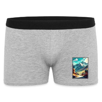 Mayrhofen Autriche Vintage voyage affiche Souvenir - Boxer Homme - gris chiné - Devant