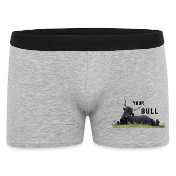 Bulle Polizist dein Bulle - Männer Boxer Shorts - Grau meliert - Vorne