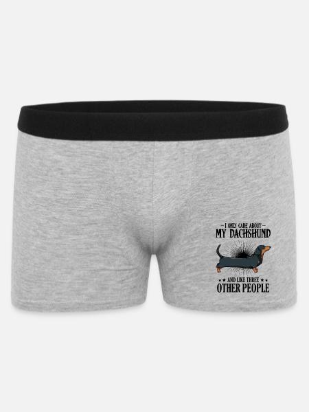teckel - Boxer Homme - gris chiné