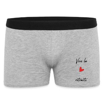 RETRAITE. RETRAITE. RETRAITEE. RETRAITE - Boxer Homme - gris chiné - Devant