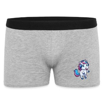 Licorne Funny Cartoon Character Casque Musique - Boxer Homme - gris chiné - Devant