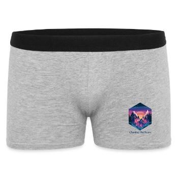 Auf der Jagd nach den Sternen - Männer Boxer Shorts - Grau meliert - Vorne