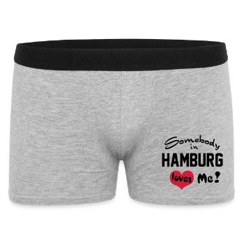 hamburg - Männer Boxer Shorts - Grau meliert - Vorne