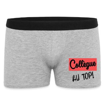 KOLLEGE. ANFANGEN. RUHESTAND - Männer Boxer Shorts - Grau meliert - Vorne