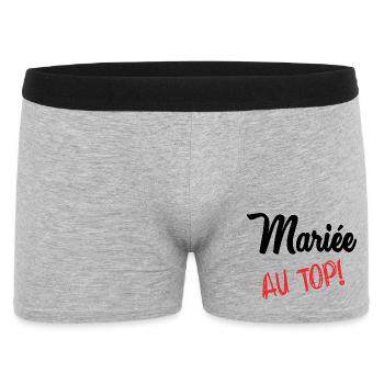 FUTURE MARIEE - Boxer Homme - gris chiné - Devant