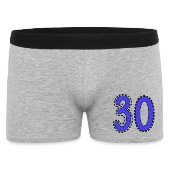 30. 30 YEARS. 30th ANNIVERSARY. 30 YEARS ANNIVERSARY. - Men's Boxer Shorts - heather grey - Front