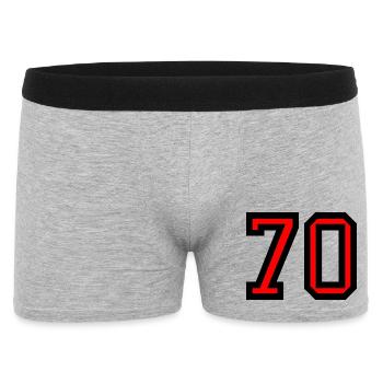 70. 70 ANS. 70e ANNIVERSAIRE. ANNIVERSAIRE 70 ANS. - Boxer Homme - gris chiné - Devant