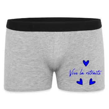 RETRAITE. RETRAITE. RETRAITEE. RETRAITE - Boxer Homme - gris chiné - Devant