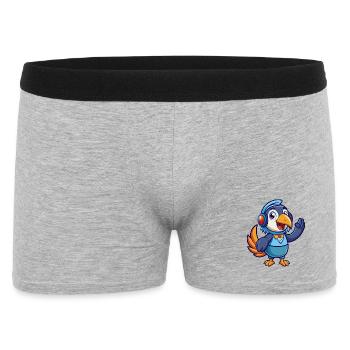 Toucan Funny Cartoon Character Musique de casque - Boxer Homme - gris chiné - Devant
