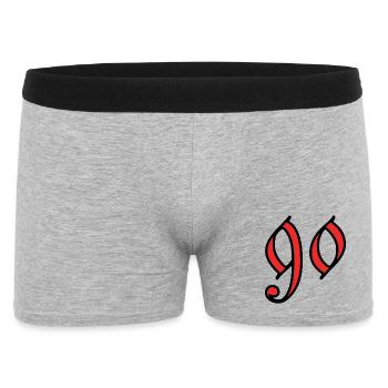 90. 90 YEARS. 90th ANNIVERSARY. 90 YEARS ANNIVERSARY. - Men's Boxer Shorts - heather grey - Front