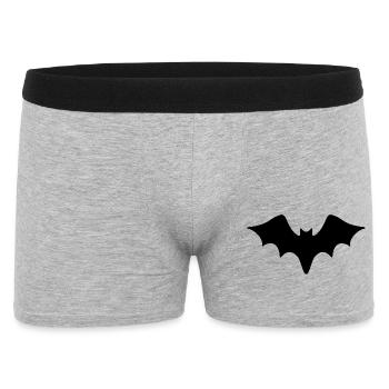 Halloween Fledermaus - Icon - Männer Boxer Shorts - Grau meliert - Vorne