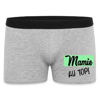 MAMIE. GRAND-MERE. FÊTE DES MÈRES - Boxer Homme - gris chiné - Devant