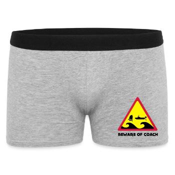 Méfiez-vous de l'entraîneur - Opti édition - Boxer Homme - gris chiné - Devant