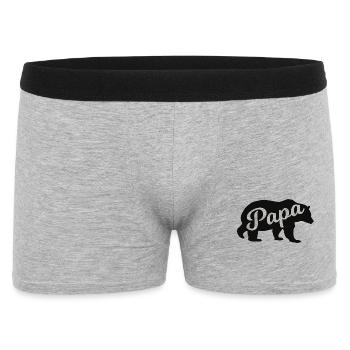 Père Ours – Cadeau pour les pères - Boxer Homme - gris chiné - Devant