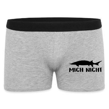 Stör mich nicht - Störsilhouette mit Spruch - Männer Boxer Shorts - Grau meliert - Vorne