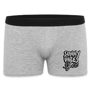 SUNNY VIBES SYLT - Männer Boxer Shorts - Grau meliert - Vorne