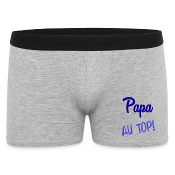 BONNE FÊTE PAPA. PAPA. FÊTE DES PÈRES - Boxer Homme - gris chiné - Devant
