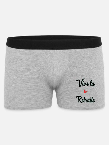RETRAITE. RETRAITE. RETRAITEE. BONNE RETRAITE - Boxer Homme - gris chiné