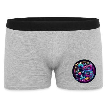 Logo rétro des années 90 - Boxer Homme - gris chiné - Devant