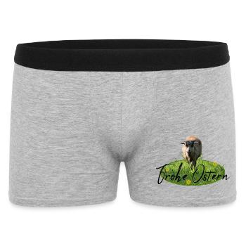 Frohe Ostern Lamm - Männer Boxer Shorts - Grau meliert - Vorne