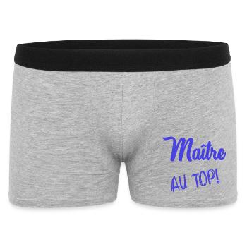 MEISTER. MEISTER. HUMOR - Männer Boxer Shorts - Grau meliert - Vorne