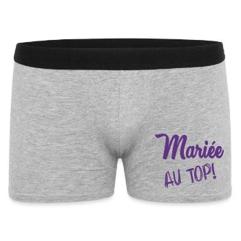 MARIEE. FUTURE MARIEE. EVJF - Boxer Homme - gris chiné - Devant