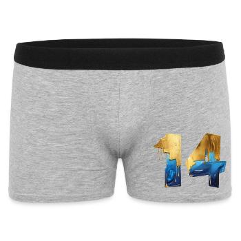 NON. 14 NUMÉRO 14 COOL 14E ANNIVERSAIRE - Boxer Homme - gris chiné - Devant