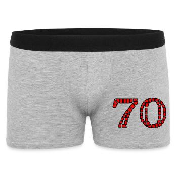 70. 70 ANS. 70e ANNIVERSAIRE. ANNIVERSAIRE 70 ANS. - Boxer Homme - gris chiné - Devant