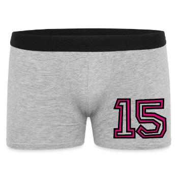 15 - Männer Boxer Shorts - Grau meliert - Vorne