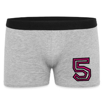 5 - Männer Boxer Shorts - Grau meliert - Vorne