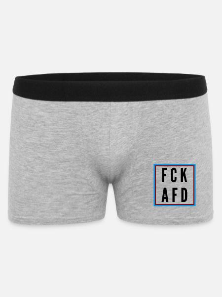 AFD Nein Danke! - Männer Boxer Shorts - Grau meliert