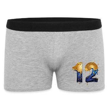 NO. 12 NUMBER 12 COOL 12TH BIRTHDAY - Men's Boxer Shorts - heather grey - Front