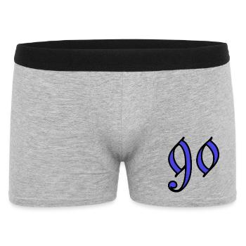 90. 90 YEARS. 90th ANNIVERSARY. 90 YEARS ANNIVERSARY. - Men's Boxer Shorts - heather grey - Front