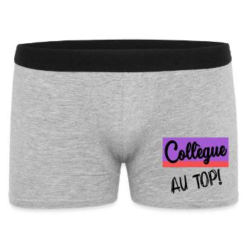 COLLEGUE. DEPART. EMPLOI. HUMOUR. MANAGER. CHEF - Boxer Homme - gris chiné - Devant