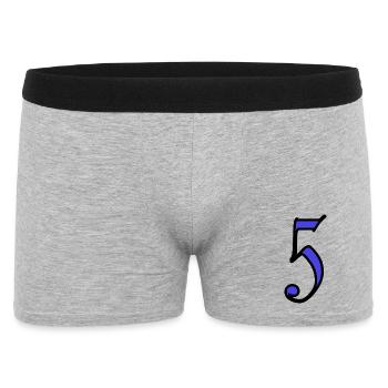 5. 5 ANS. 5e ANNIVERSAIRE. ANNIVERSAIRE 5 ANS - Boxer Homme - gris chiné - Devant