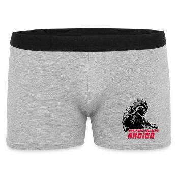Antifa - Aktion - Männer Boxer Shorts - Grau meliert - Vorne