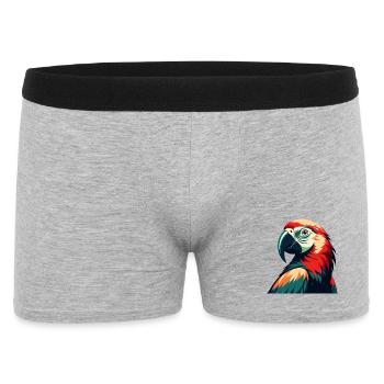 Parrot Cartoon Character Colorful Pet Animal - Men's Boxer Shorts - heather grey - Front