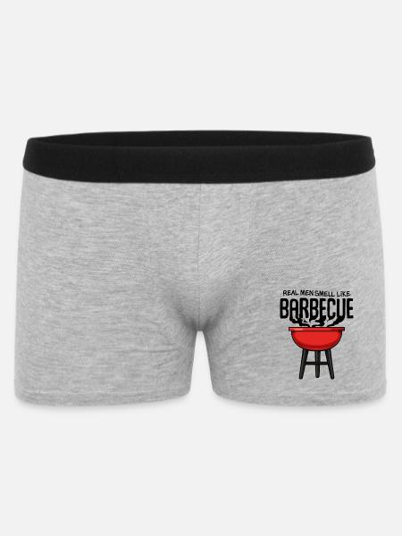Red Kettle Grill Illustration - Boxer Homme - gris chiné