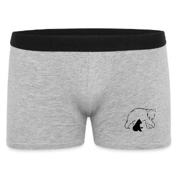 Ours ours ours brun mère bébé nature forêt amour - Boxer Homme - gris chiné - Devant