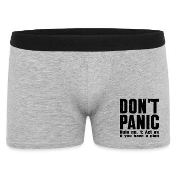 NE PANIQUEZ PAS – Règle #1 Chemise - Boxer Homme - gris chiné - Devant