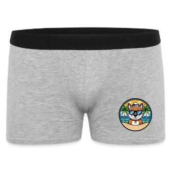 Cao De Seo Miguel Race De Chien Dessin Animé Plage - Boxer Homme - gris chiné - Devant