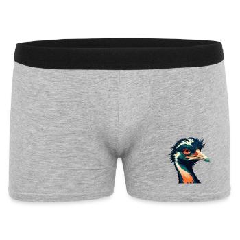 Emu Personnage De Dessin Animé Animal De Compagnie Coloré - Boxer Homme - gris chiné - Devant