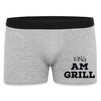 King au grill - Boxer Homme - gris chiné - Devant
