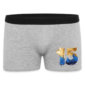 NON. 15 NUMÉRO 15 COOL 15E ANNIVERSAIRE - Boxer Homme - gris chiné - Devant