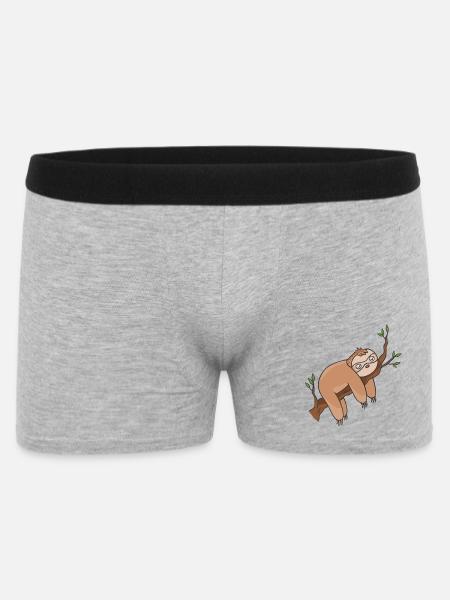Faultier - Männer Boxer Shorts - Grau meliert
